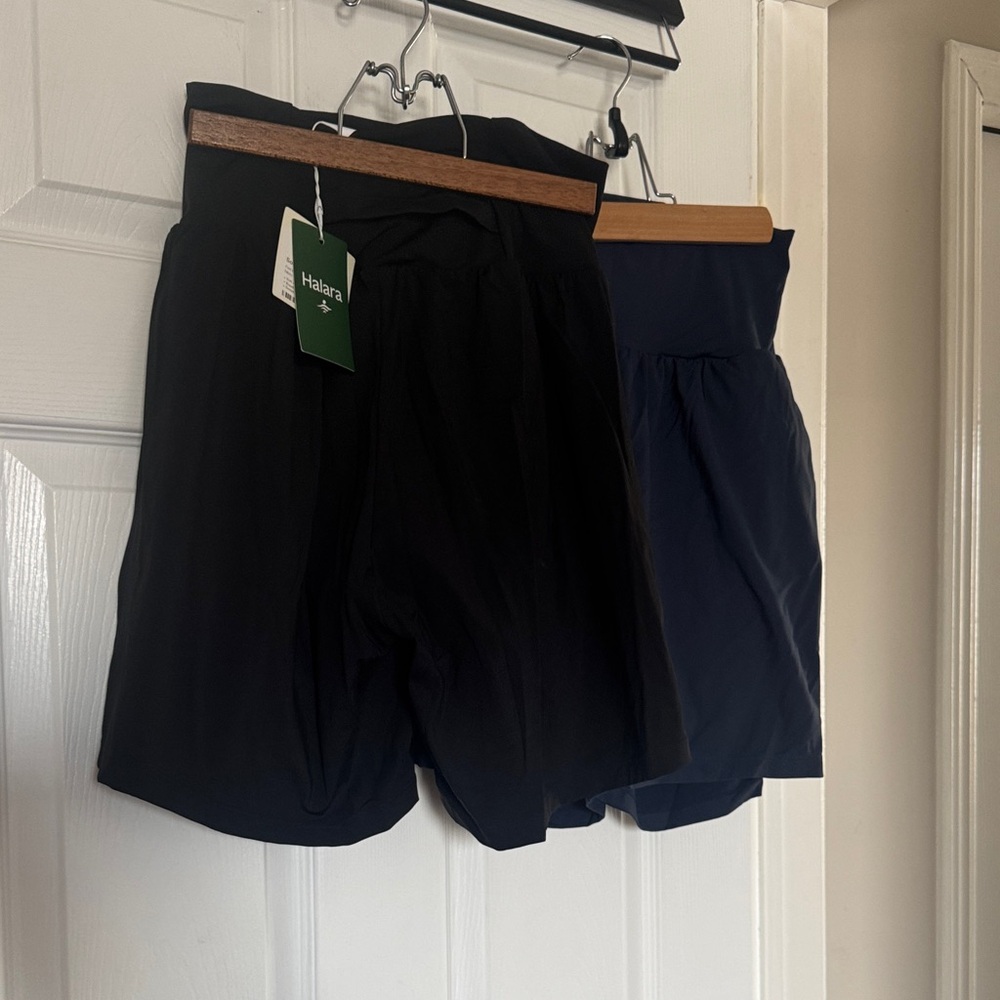 Haband Women's High Waist Shorts in Black and Navy